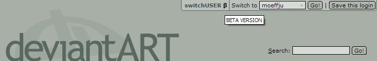 Screenshot of switchUSER (beta)